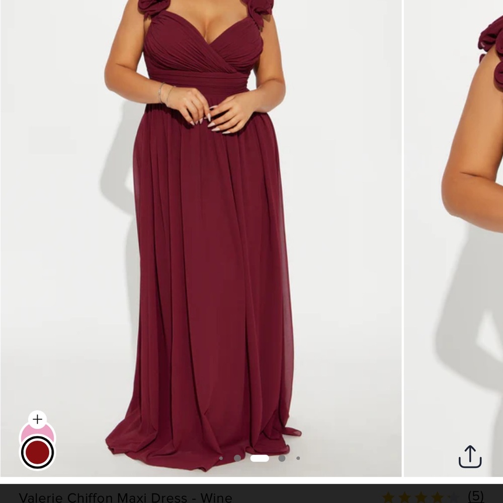 Elegant Burgundy Maxi Dress